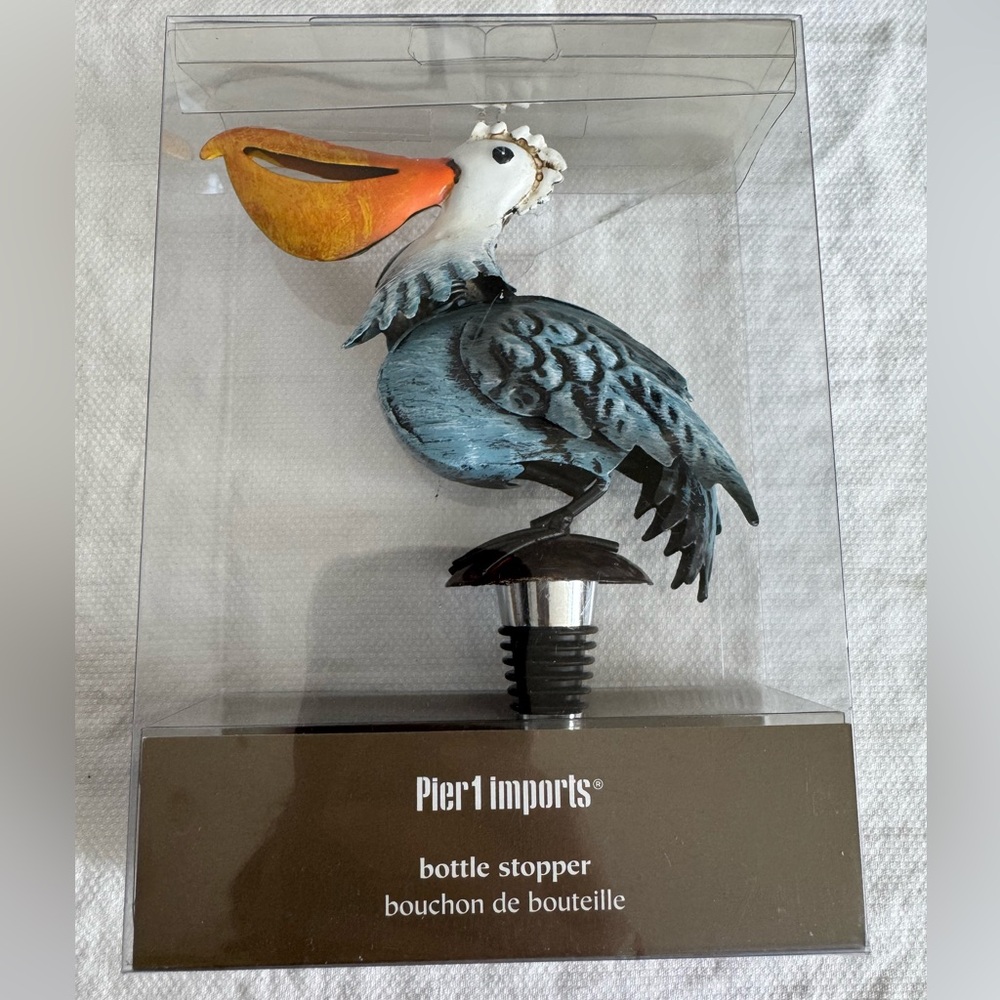 Vintage Pier 1 Pelican Bottle Stopper